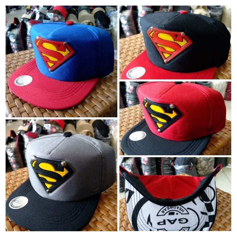 Topi Anak Distro Snapback Hip Hop Bordir S / Superman