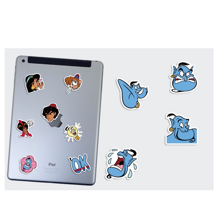 A33 STICKER 10PCS (ALADDIN JASMINE) anti air notebook scrapbook label tempel motif kartun superhero super hero unik lucu atk alat tulis kantor murah viral termurah kartun komputer leptop handphone hp smartphone koper laptop tembok kulkas disney anime