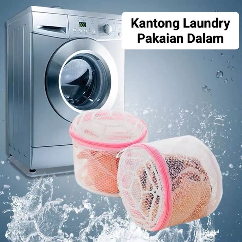 Laundry Bag Bra Kantong Jaring Washing Bag Pakaian Dalam Bulat Net Laundry