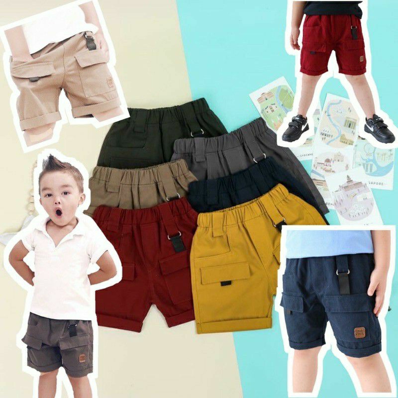 Celana Pendek Cargo Anak / Celana Cargo Short Pants Usia 1-10 Tahun