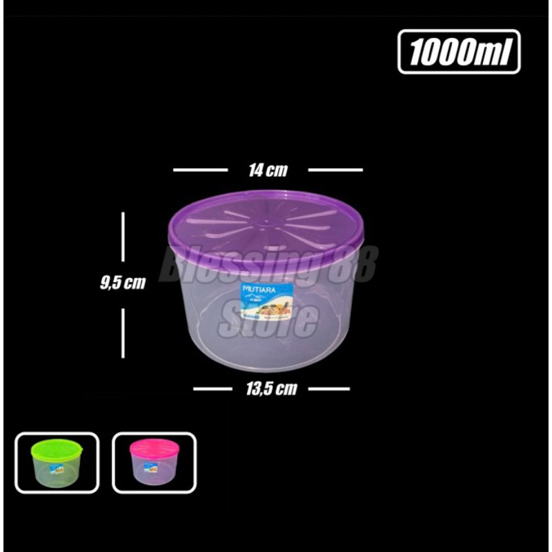 Toples Bulat 1kg KMP BPL008 / Sealware 1L Bulat KMP/ Toples gula/ Toples kopi / Tolpes Serbaguna/ To