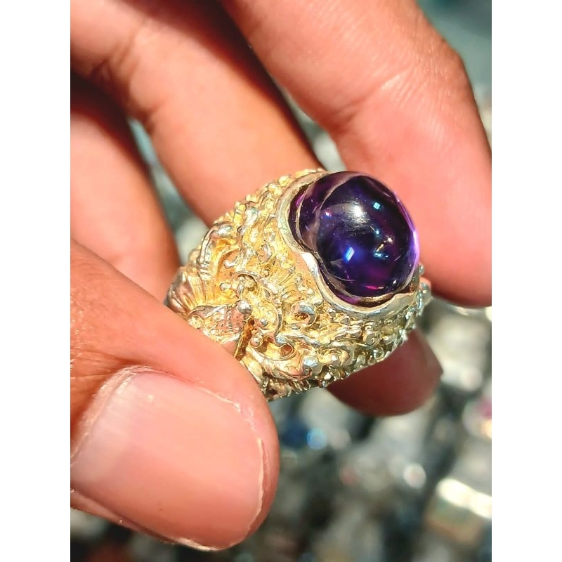 CINCIN BATU KECUBUNG KALIMANTAN RING UKIRAN BALI