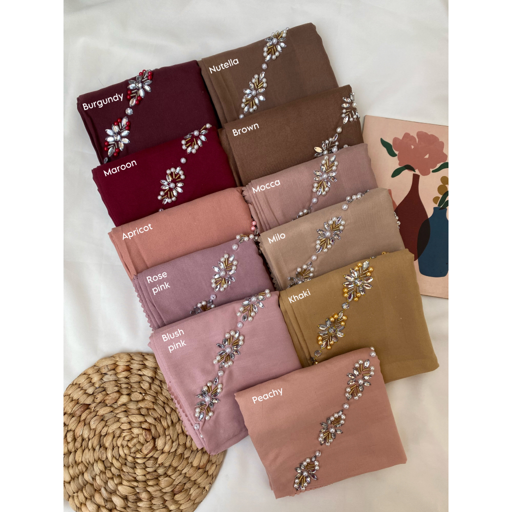 Square Voal Laser Cut Payet Swarovsky / Segiempat Voal Miracle Payet 03