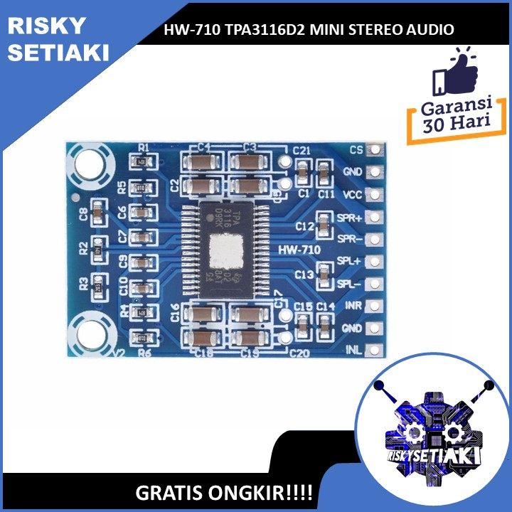 HW-710 TPA3116D2 MINI STEREO AUDIO AMPLIFIER CLASS D 2X50W