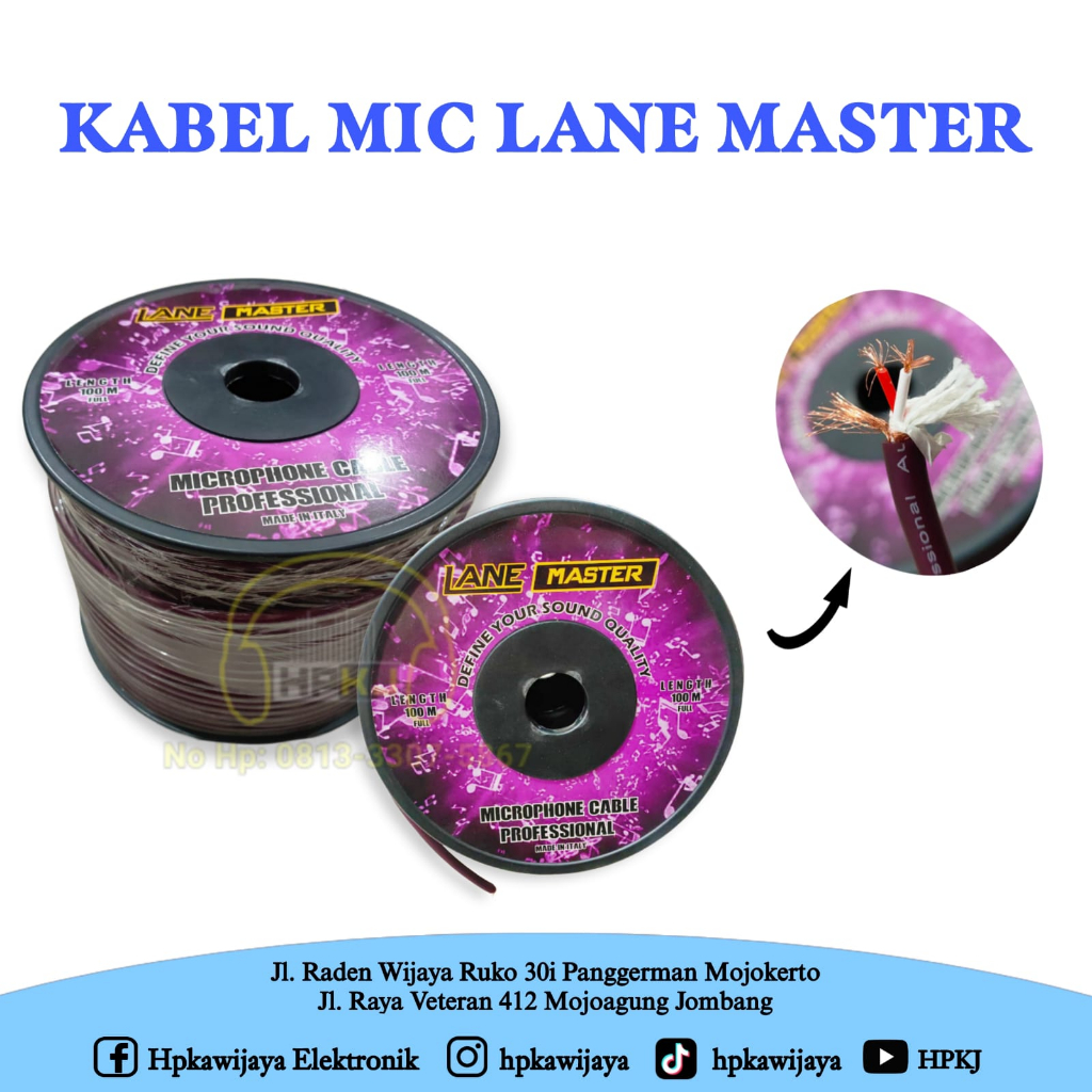 KABEL MIC LANE MASTER kabel microphone mikrofon Lane Master