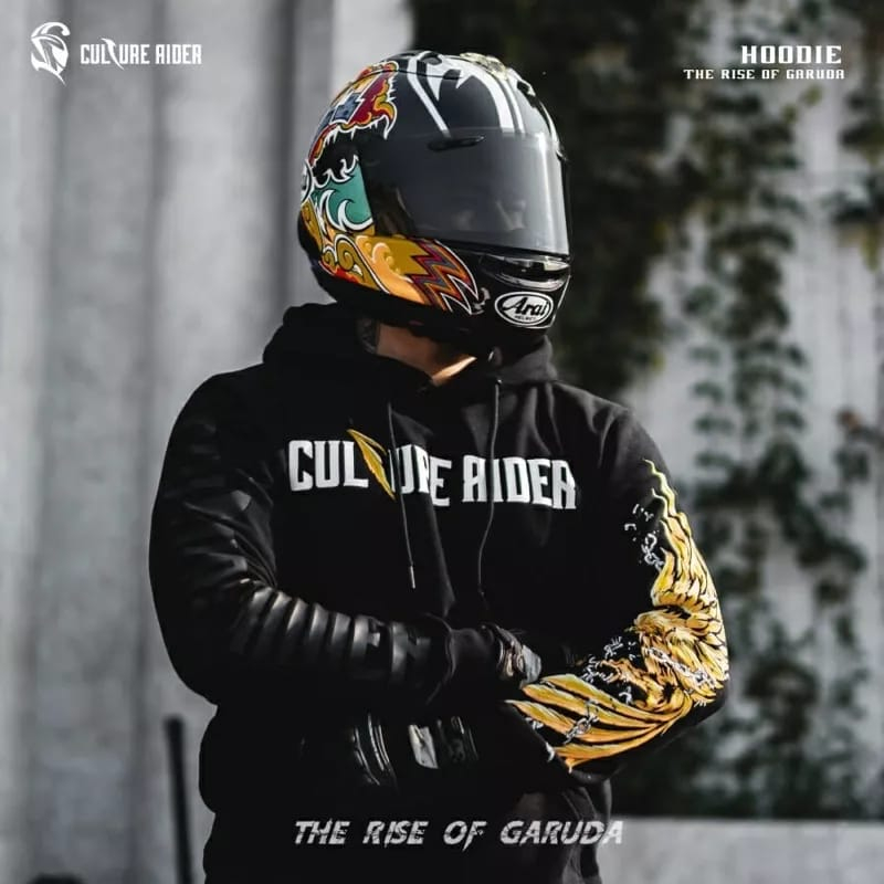 COD - HOODIE MOTOR CULTUR RIDER -HITAM PREMIUM KUALITAS DISTRO