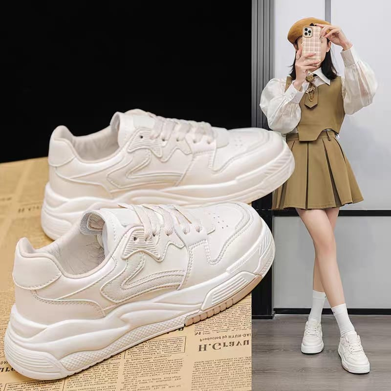 GROSIRTAS &quot;FREE BOX&quot; LV0238 Sepatu Sneakers Taeyang Sepatu Wanita Import Sepatu Kasual Wanita Fashion Korea Import