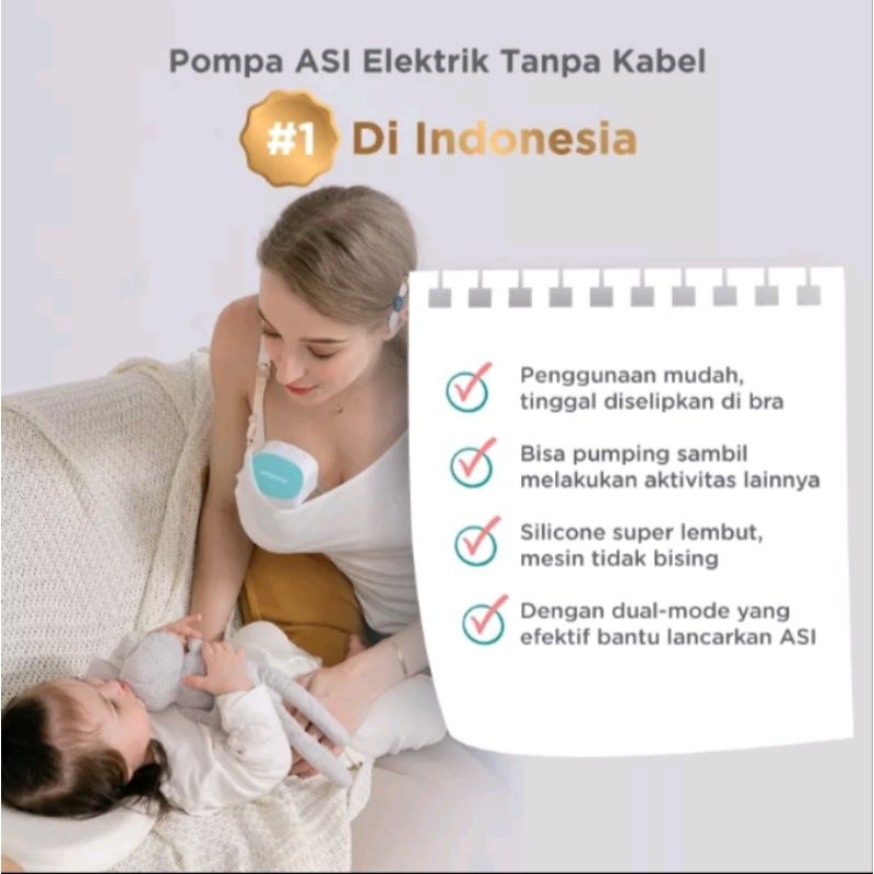 BREAST PUMP POMPA ASI HANDSFREE M2 MOOIMOM