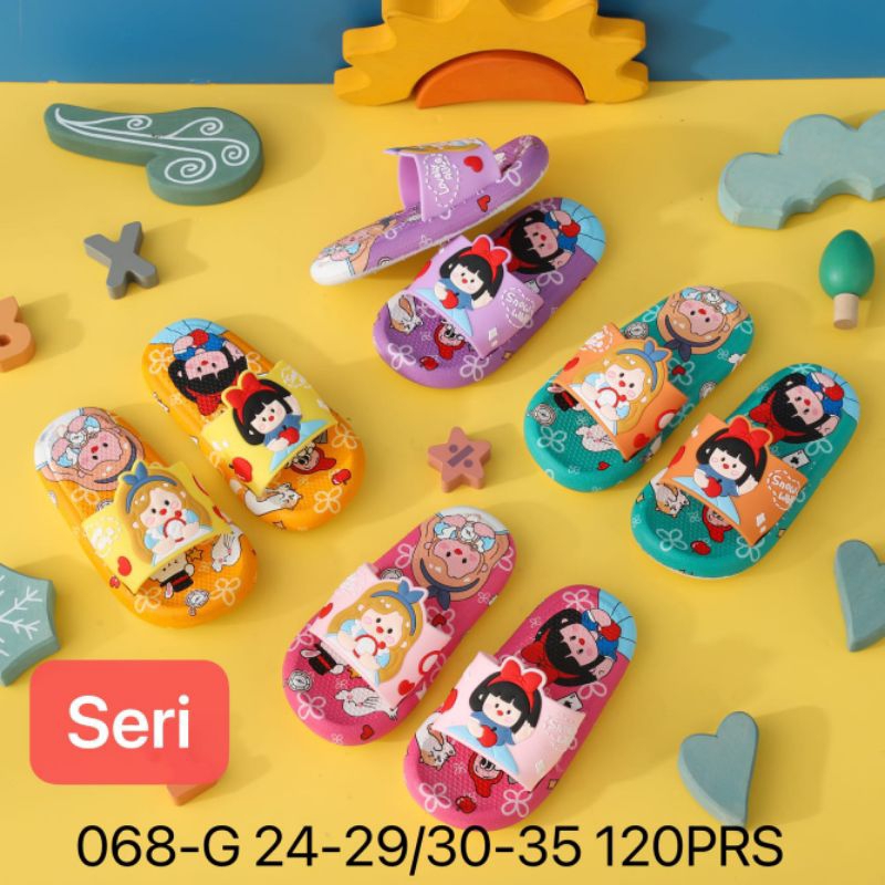 Sandal Selop Anak Perempuan Karakter Cibi Lovely Girl Import 068