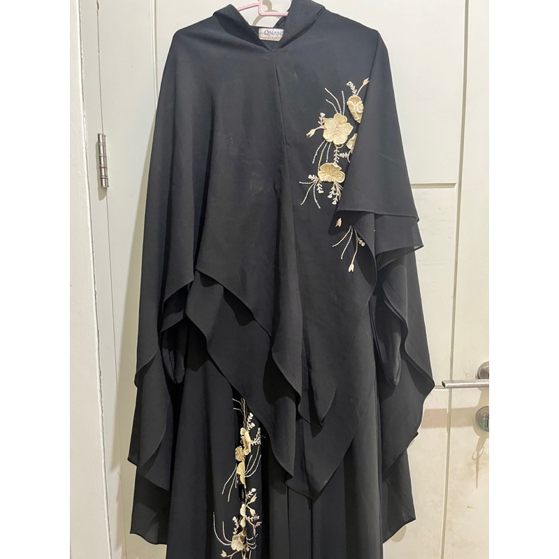 preloved gamis set qnanz black