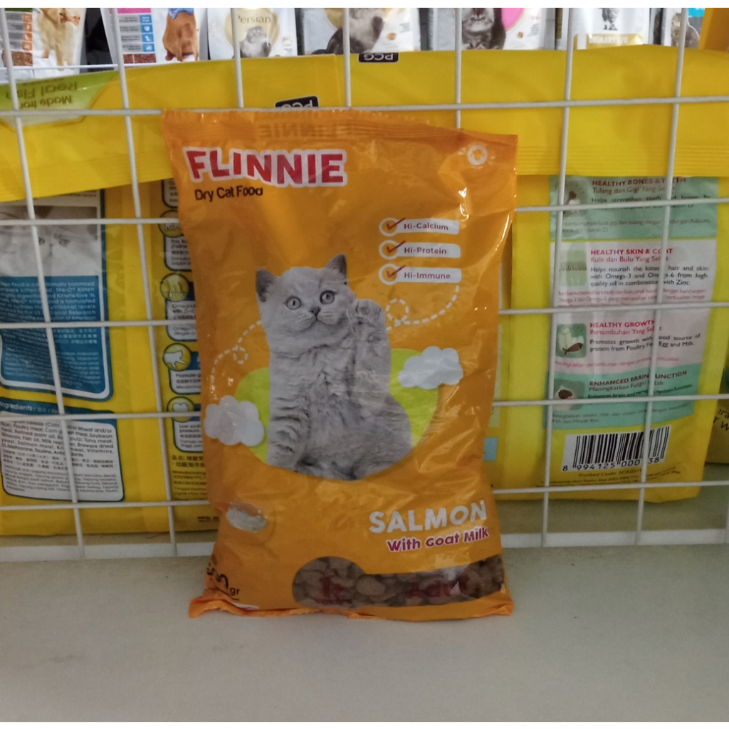 Flinnie Adult Salmon 500gr makanan kucing Kering