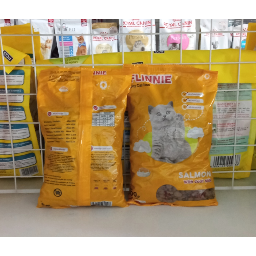 Flinnie Adult Salmon 500gr makanan kucing Kering