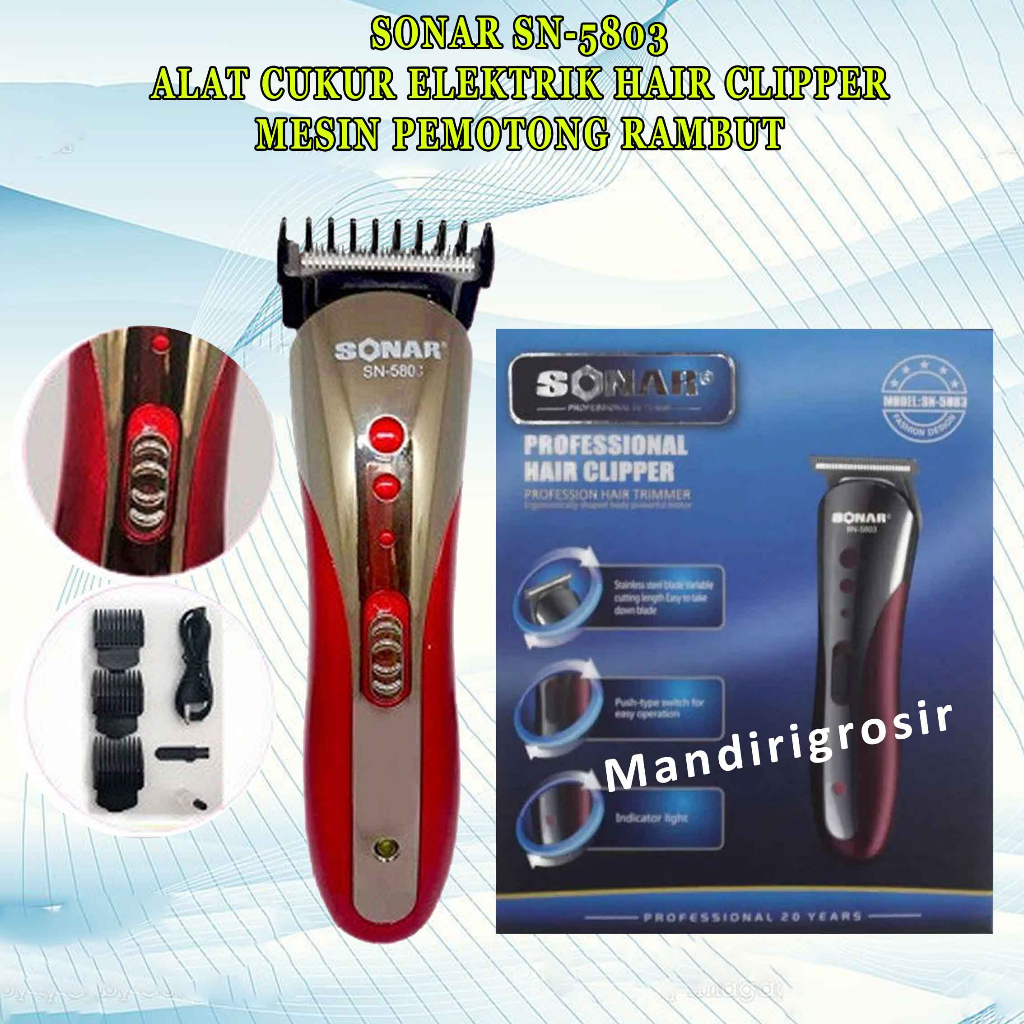 Alat Cukur Rambut * Sonar Hair Clipper * Alat Cukur Multifungsi * SN-5803