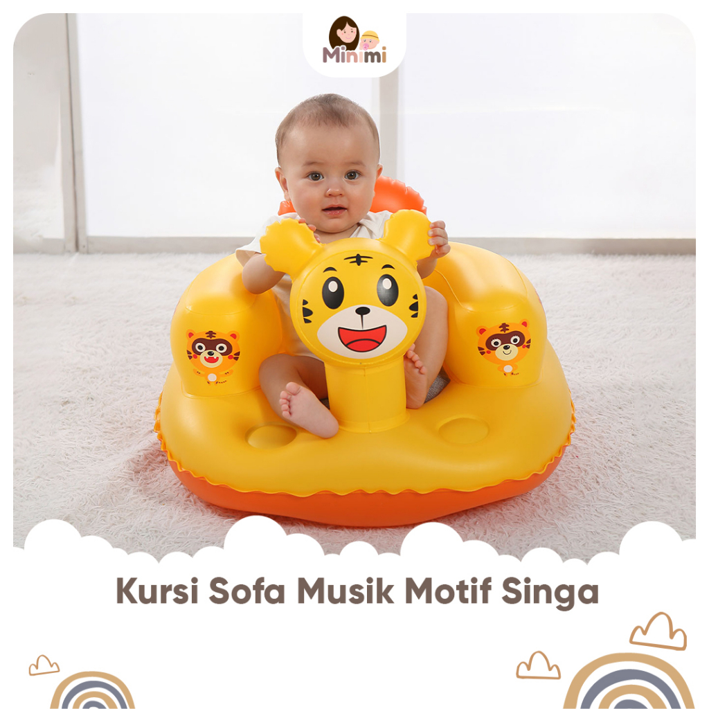 MINIMI Sofa Tiup Kursi Pompa Bayi Model Kucing Ada Singa