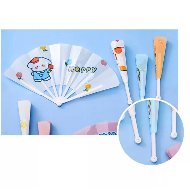 Kipas Tangan Lipat / Folding Fan Kartun Lucu