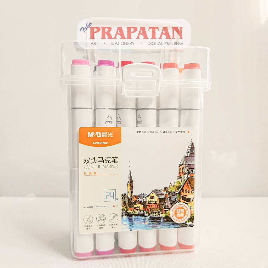 

M&G Twin Tip Marker 24c APMV0901 | Spidol Warna