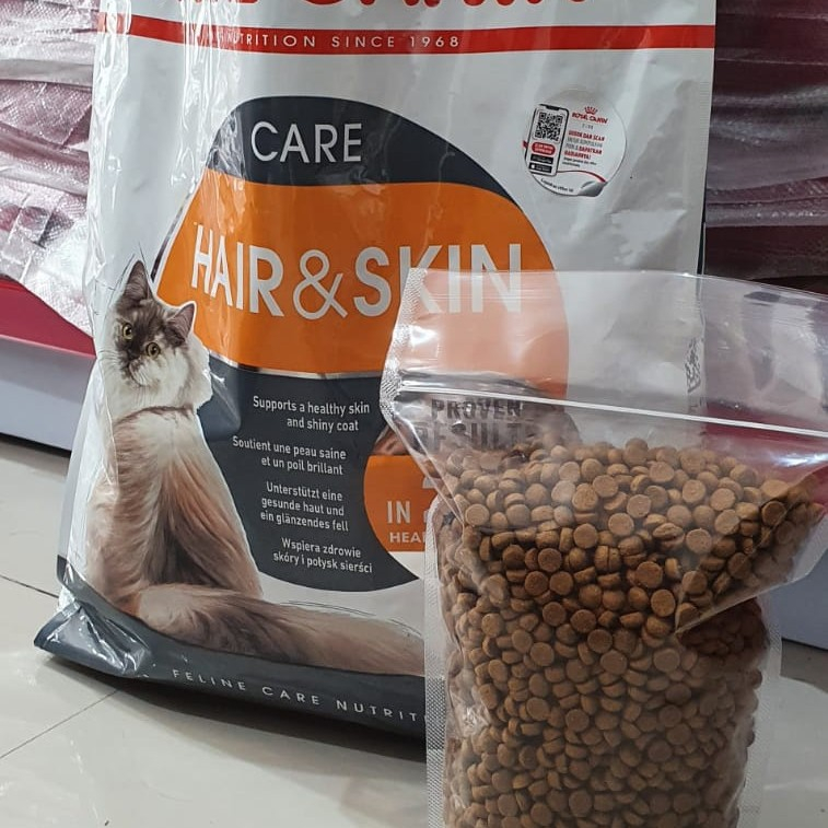 Royal canin hair n skin 1kg repack cat food dry food