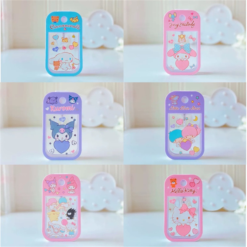 Botol Parfrum Spray Hand Sanitizer Perfume Karakter Lucu Kuromi Little Twin Star My Melody Cinnamoroll Hello Kitty Pompompurin Sinchan 1284