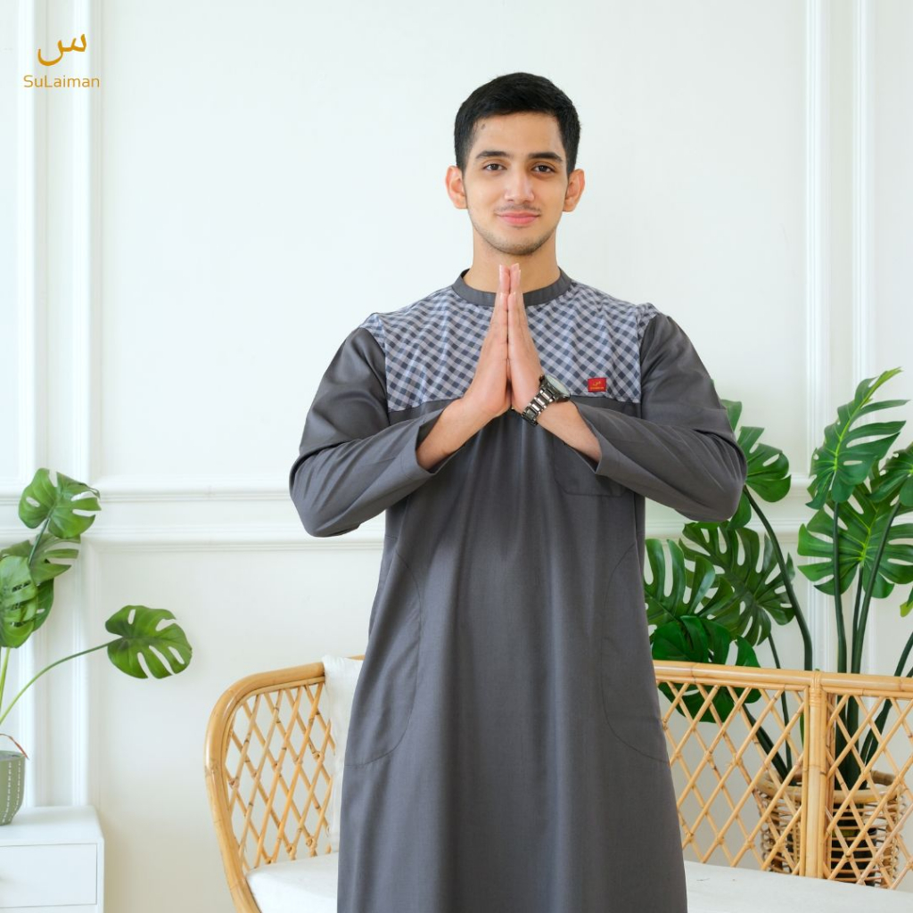 Jubah Sholat Lengan Pendek Dewasa By Sulaiman  Matt Toyobo Deluxe  Size M-L-XL