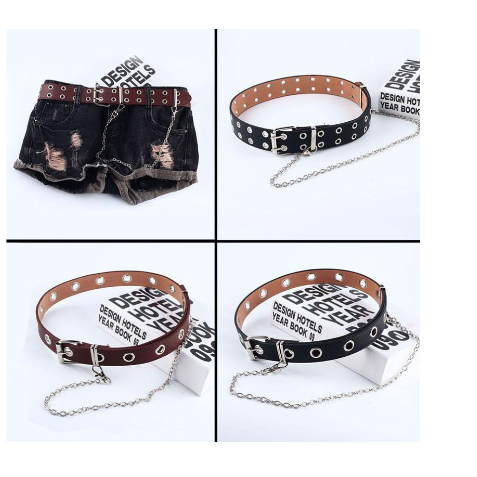 NUZ YMF - RING BELT RANTAI KOREA / IKAT PINGGANG WANITA / FREE RANTAI DOUBLE ( 2layer )