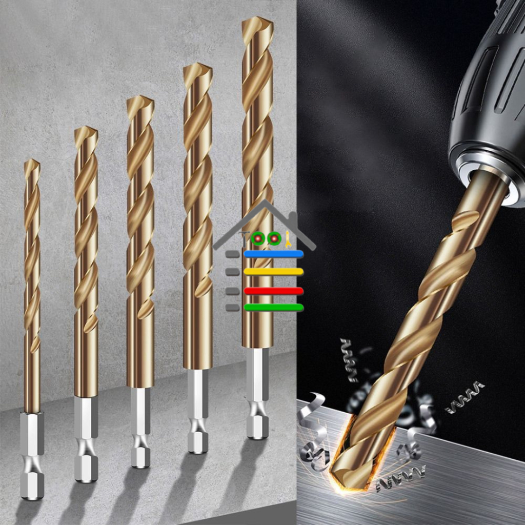 MATA BOR BESI BAJA SET 13 PC HSS TITANIUM COATED HEX SHANK