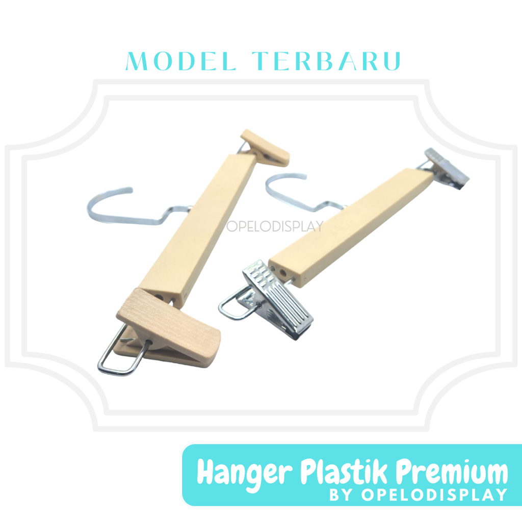 HANGER JEPIT CELANA PLASCLIP PREMIUM QUALITY HOOK SILVER GEPENG