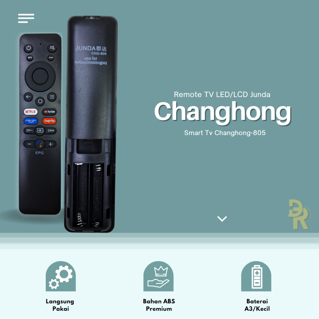 Remot Remote TV REALME Android Smart Tv LED LCD Changhong realme  CHG-805 NO VOICE