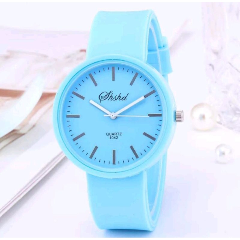 Jam Tangan Pria Wanita Harajuku Korean Simple Fashion Casual Jelly Rubber Karet Silikon