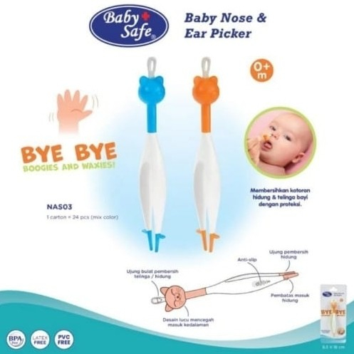 Baby Safe Baby Nose&amp;Ear Picker Pembersih Hidung dan Telinga Bayi