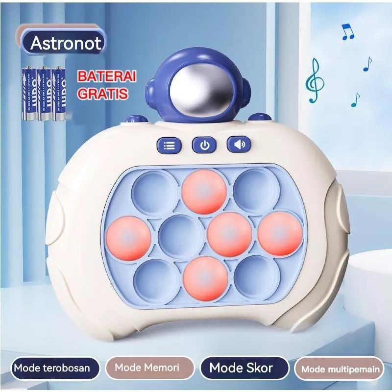 JOFESTORE88 X FerenHongXia MAINAN MUSIK POP IT UP FIDGET TOYS LIGHT WHACK A MOLE PRESS BUBBLE GAME CHALLENGE