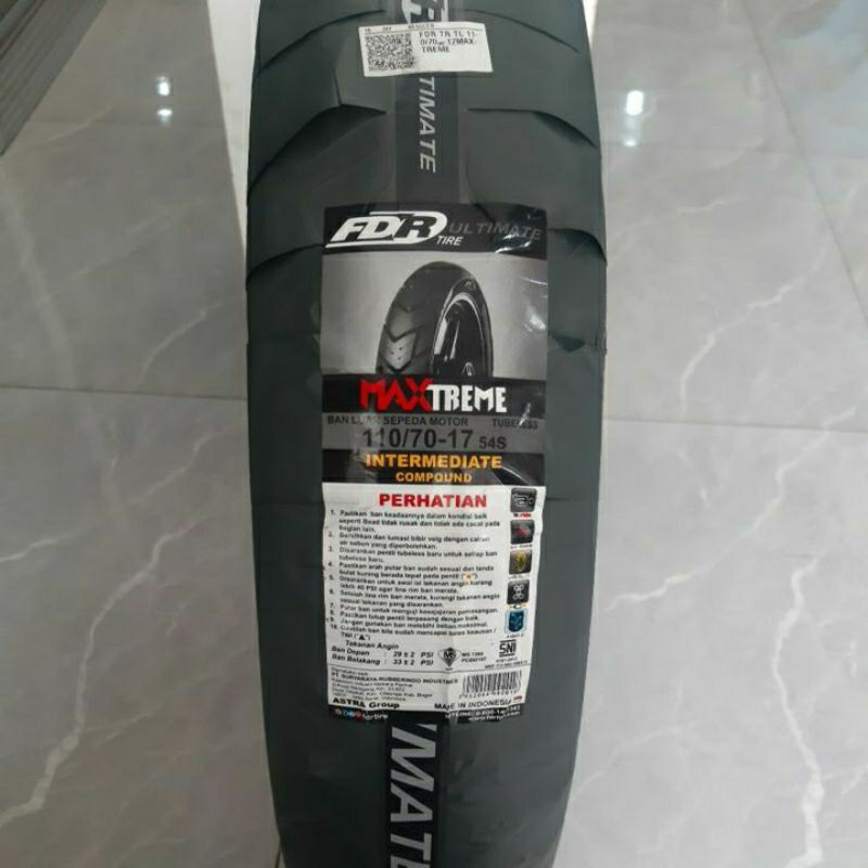 ban luar tubles ring 17 110/70 fdr maxtreme ultimate
