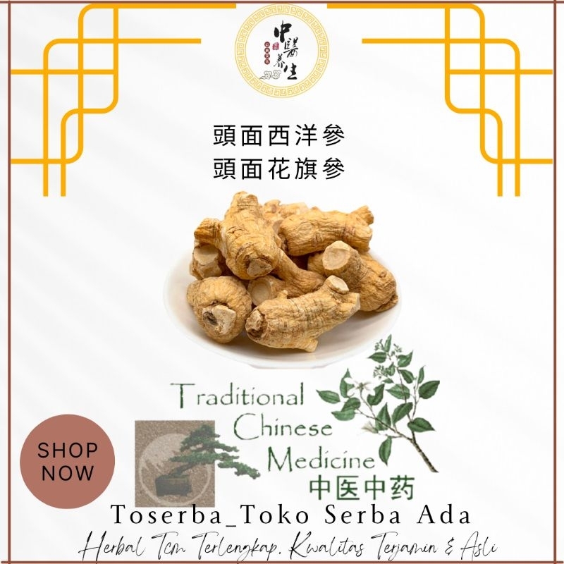 

50gr Herbal Xi Yang Shen 西洋參 Panax Quinquefolium Hua Qi Shen American Ginseng Panax Ginseng America Grade A