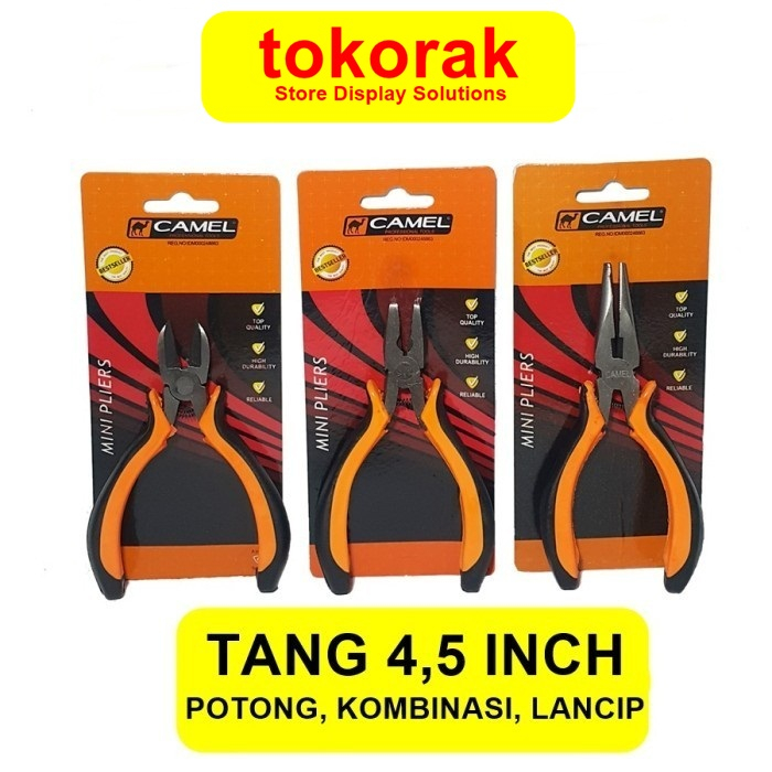 CAMEL TANG MINI 4,5&quot; JEPIT KOMBINASI LANCIP POTONG 4.5 INCH 4.5&quot; 4,5