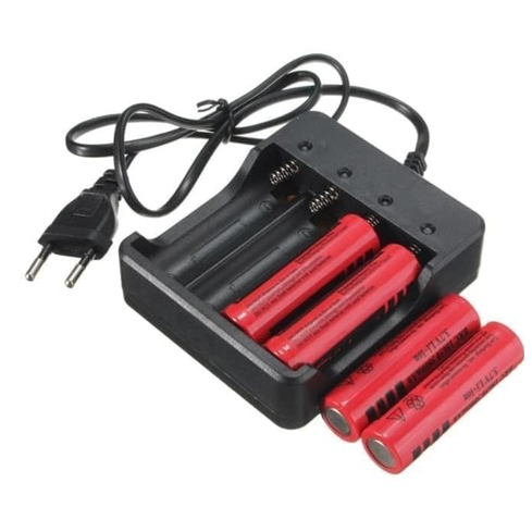 Charger Desktop Baterai 18650 Casan Batre Powerbank Vape Senter 4 Slot Desktop Alat Battery Lithium Isi Ulang Batrei LED Cash Cas SWAT POLICE 14500 CR123 Empat