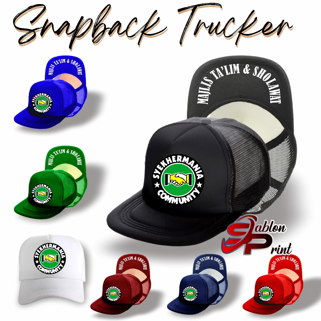 topi syekher /snapback truker premium syekher mania special edition