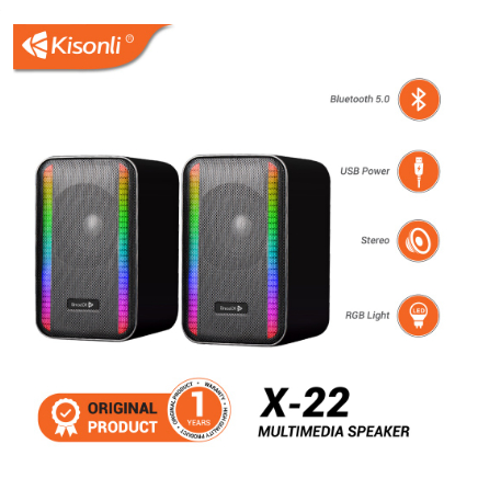 Speaker Gaming KISONLI X22 Super Bass Portable RGB
