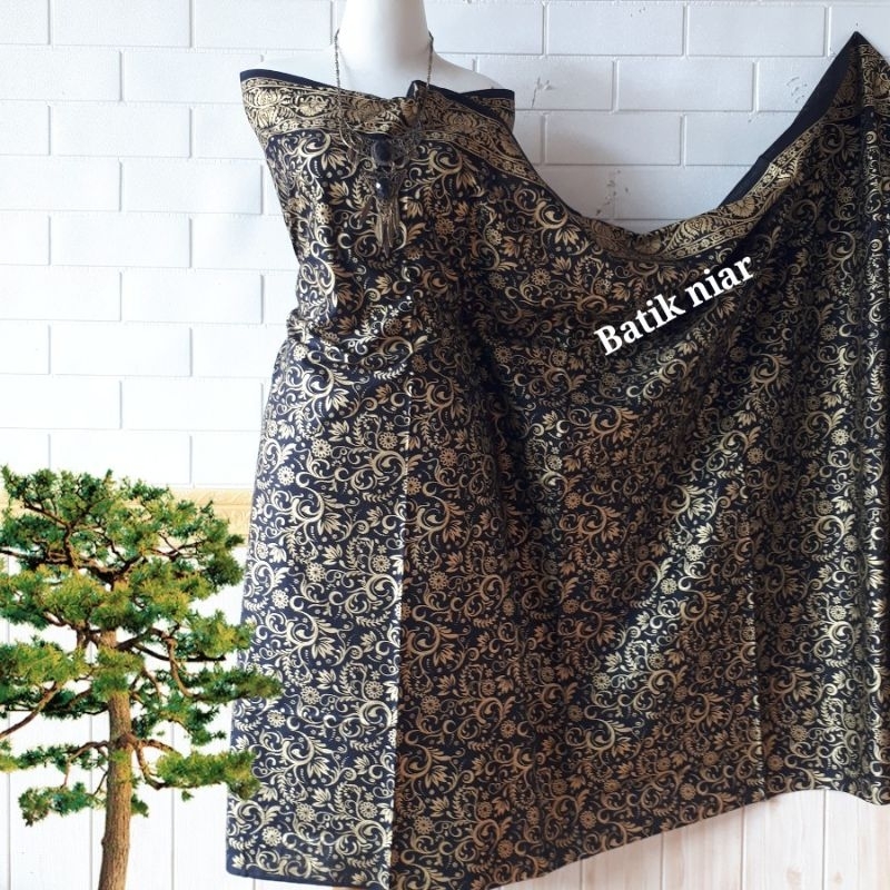 kain batik full prada emas songket palembang murah grosiran