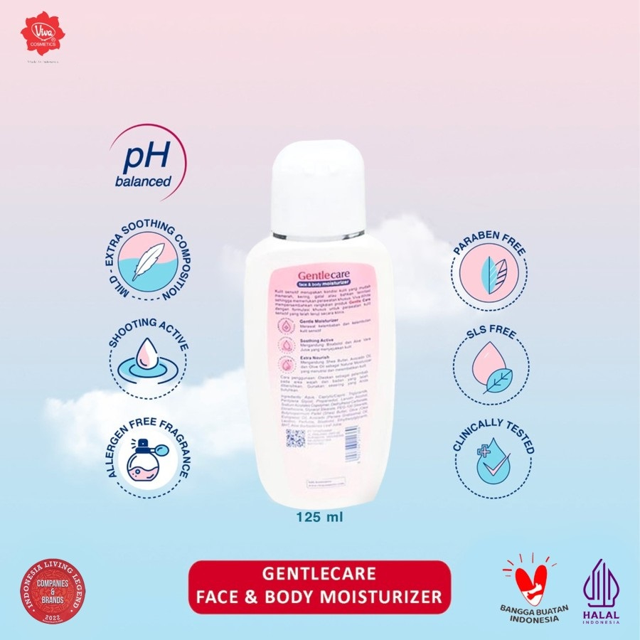 Viva White Gentle Care Face &amp; Body Moisturizer 125ml