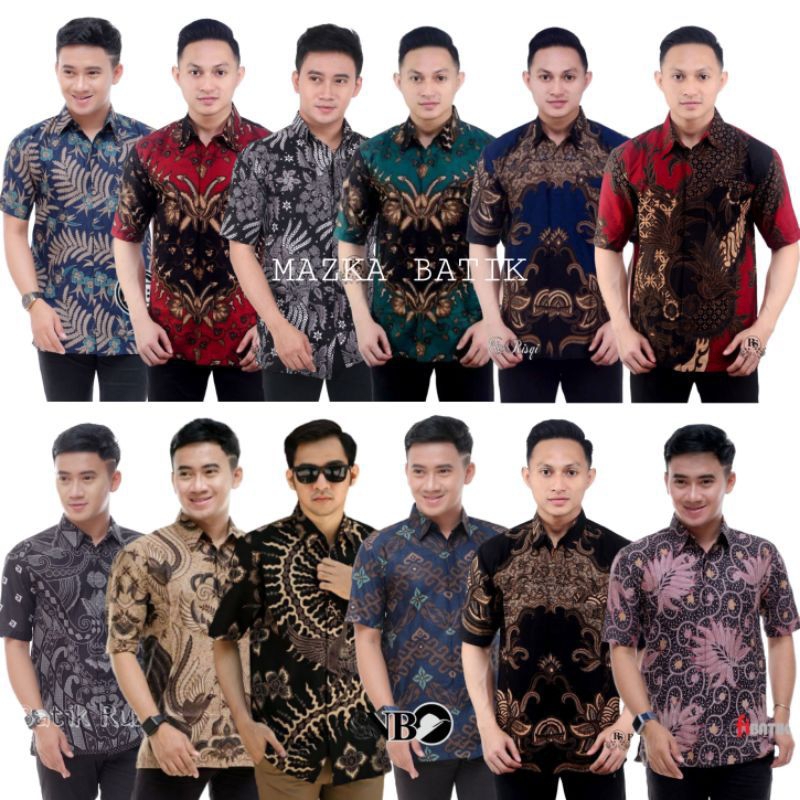 BATIK PRIA PENDEK || BATIK PRIA PANJANG || KATUN HALUS LEMBUT || KEMEJA BATIK