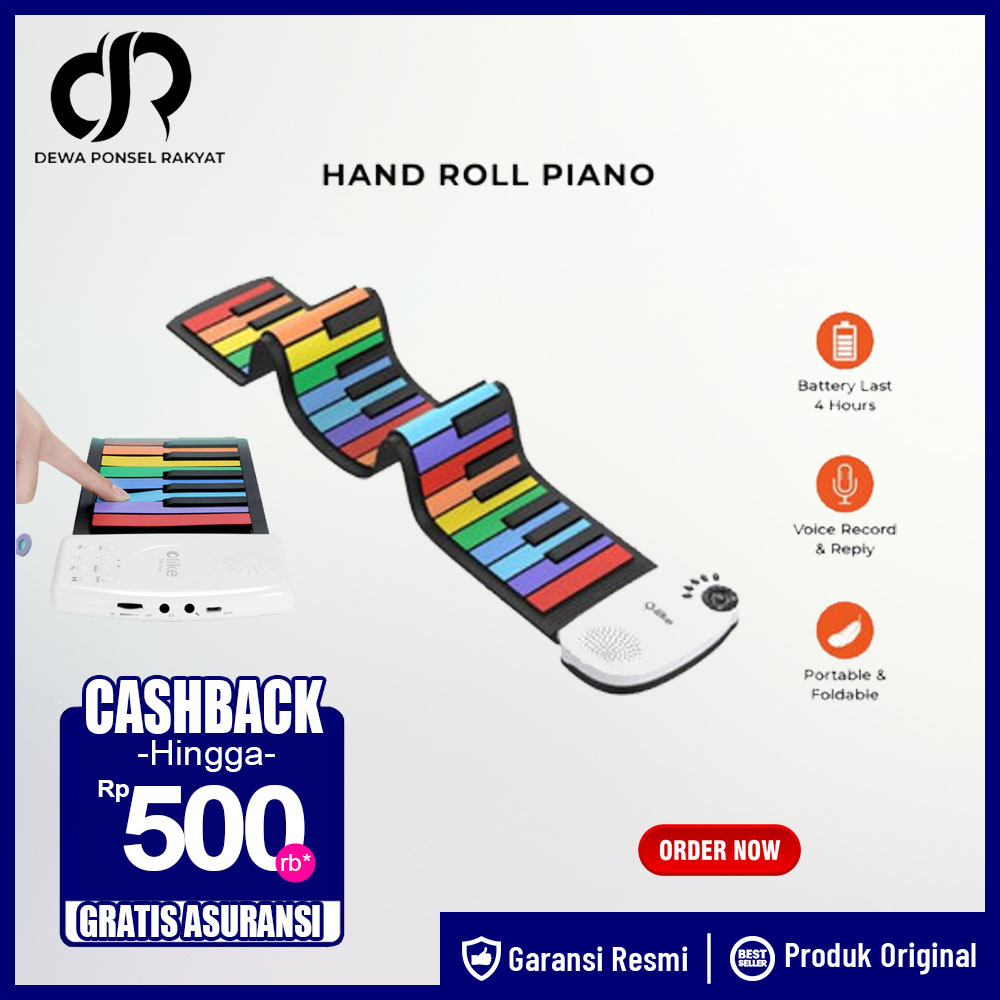 Piano Olike Hand Roll Piano Portable Mainan Edukasi Anak