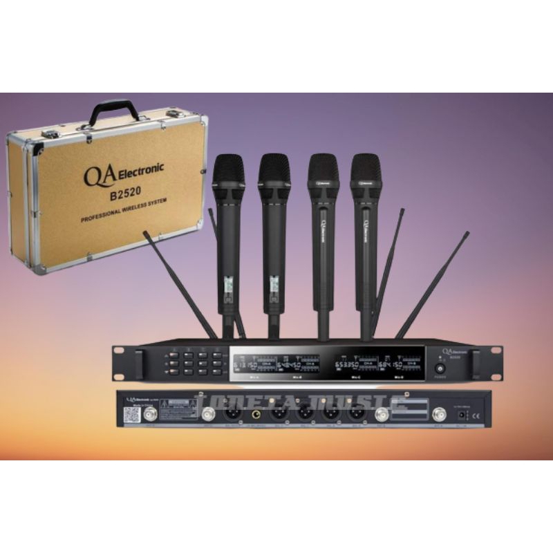 Mic Wireless QA ELECTRONIC B2520PRO / B 2520 PRO Original By RDW 4 Handheld