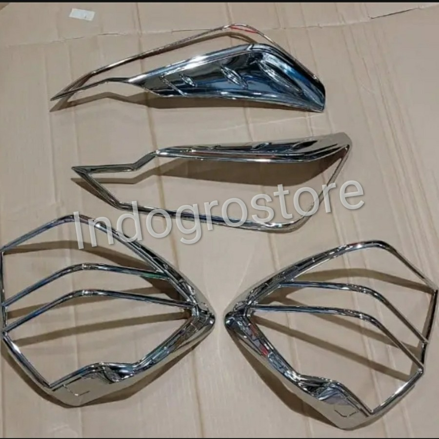 Garnish List Lampu Depan Belakang Chrome Mobil All New Agya Ayla 2023 2024