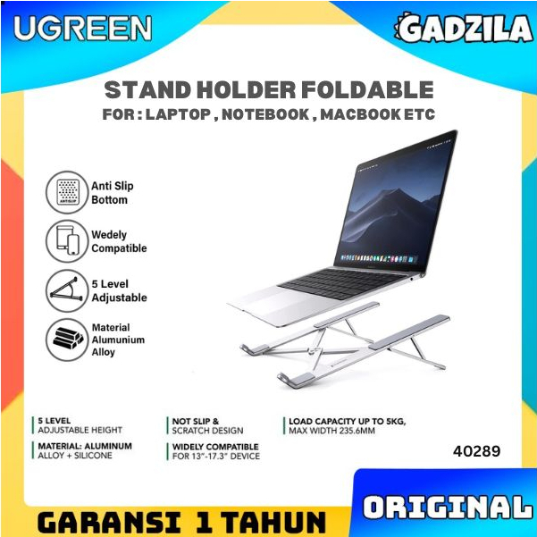 UGREEN Foldable Holder Portable Cooling Dudukan Alas Pad Meja Laptop Stand 40289