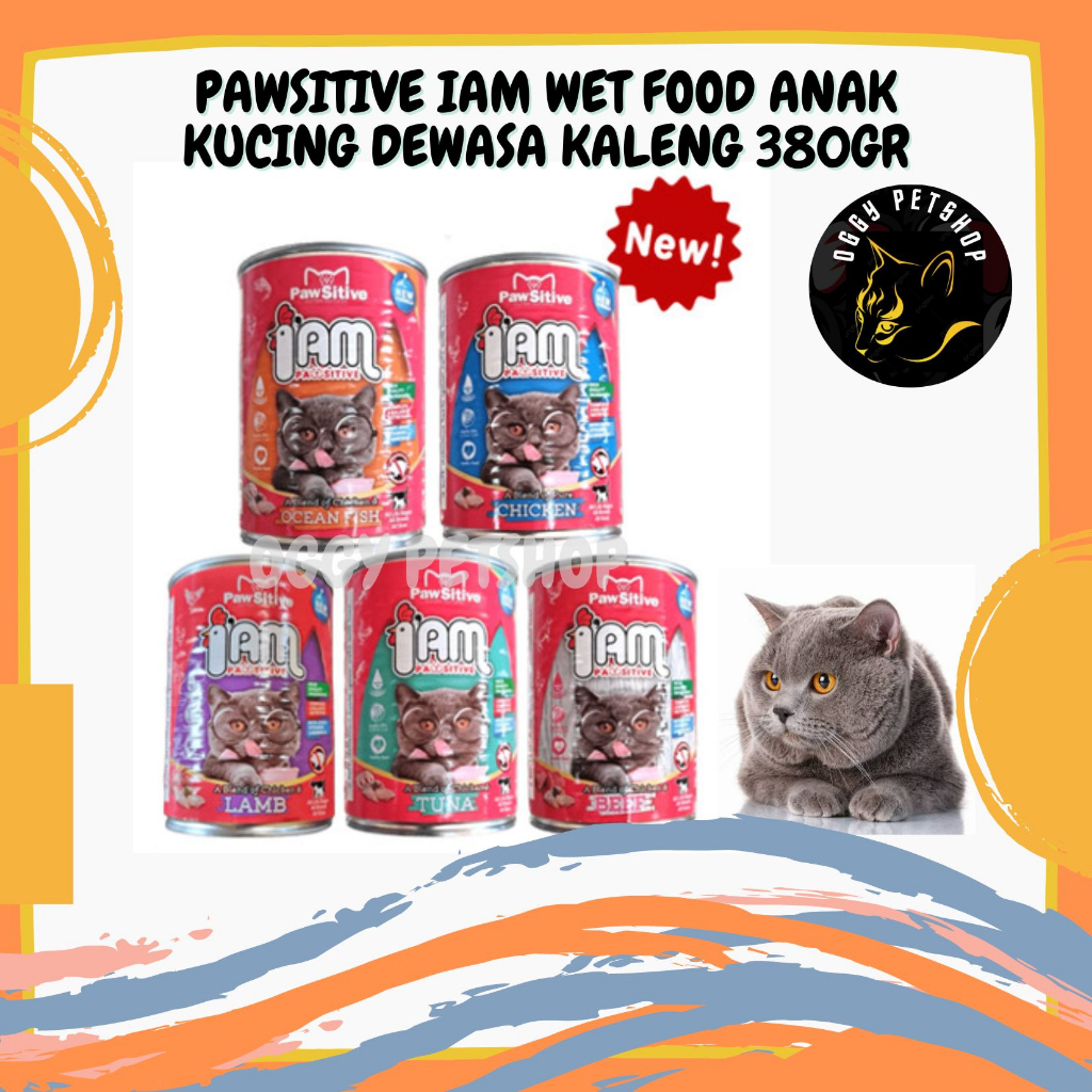 PAWSITIVE IAM Wet Food Anak Kucing Dewasa Kaleng 380GR