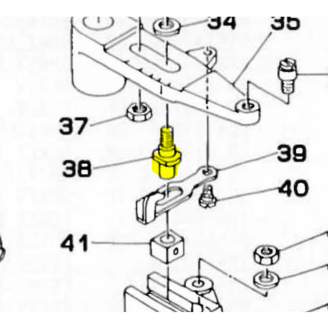 Feed Regulator Stud 135-16505 Original Taiwan Mesin Jahit Bartack YX-1850 / LK-1850