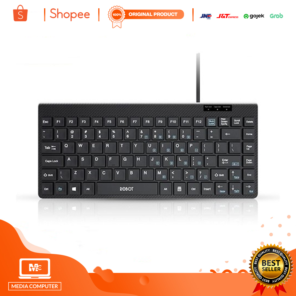 Keyboard Mini USB ROBOT RK10 / Mini Wired Keyboard Robot RK10