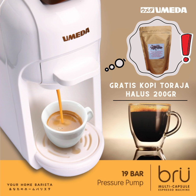 Umeda Bru Coffee Maker Mesin Kopi Multi Kapsul / Nespresso Capsule Garansi Resmi