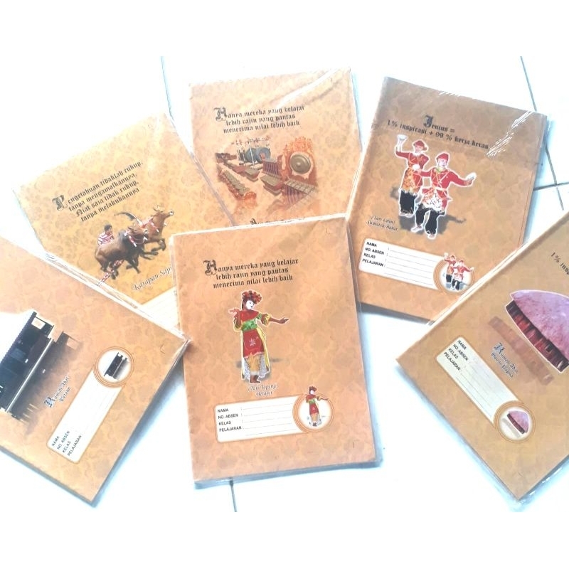 

Sampul Buku Tulis Kwarto bahan Glossy/ Pak isi 20