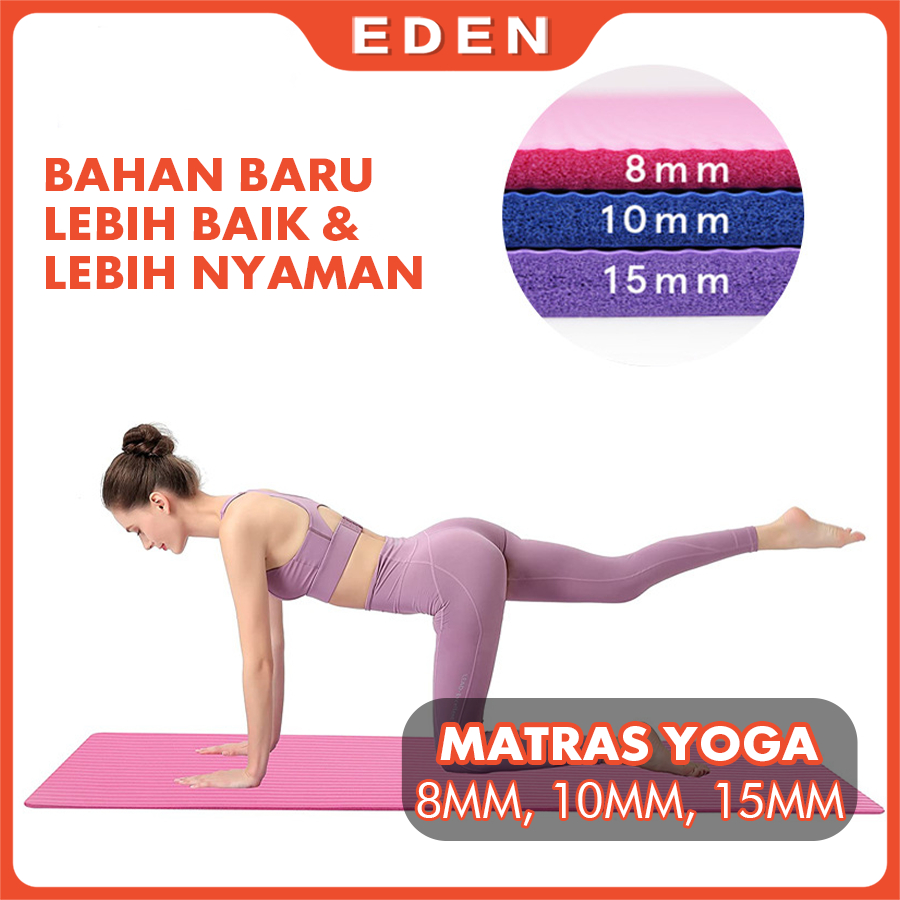 3 VARIAN UKURAN !! NBR Yoga Mat 15MM | Matras Latihan Anti Slip Mat Senam Yoga Mat Gym Matrass Fitness Karpet Matras