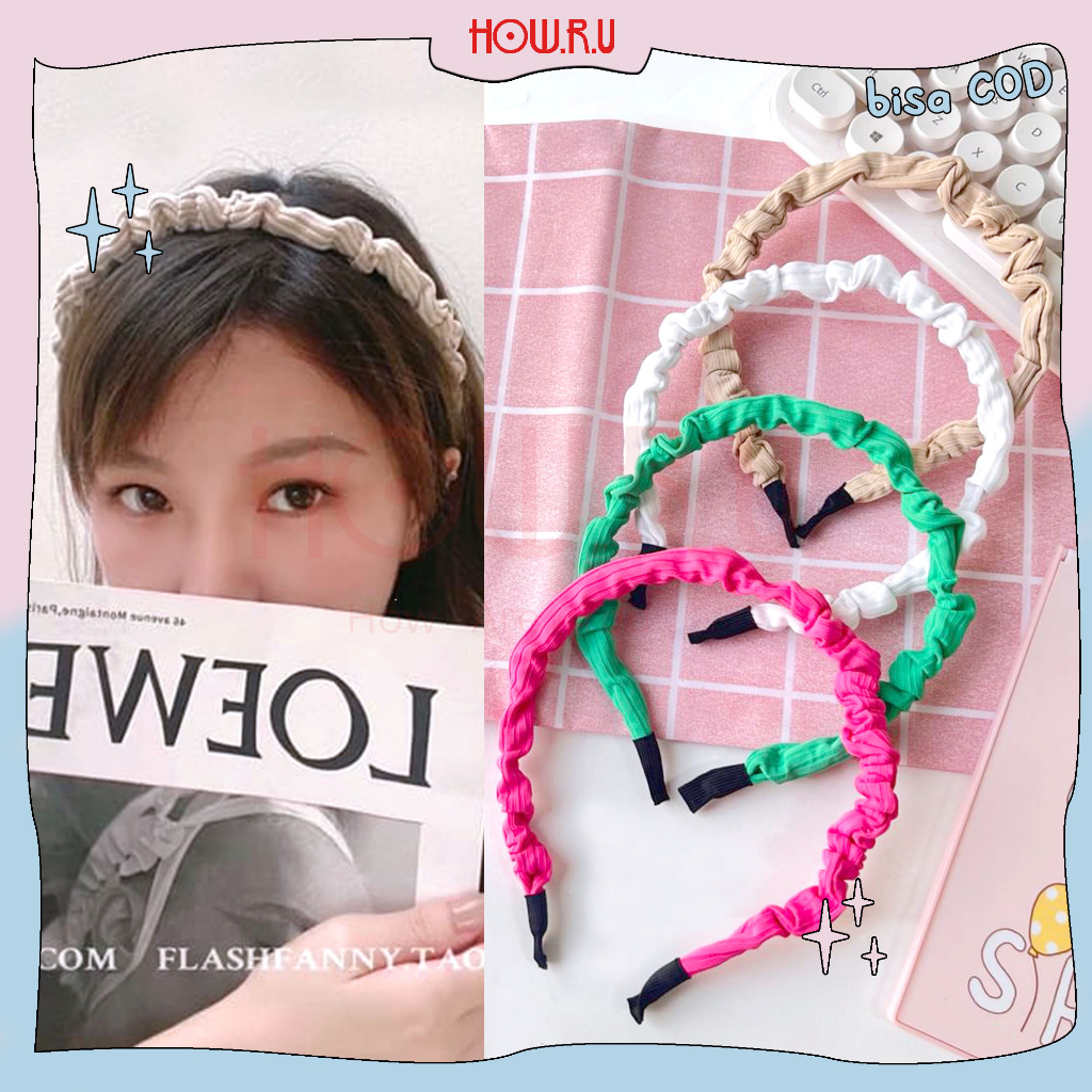 HOW.R.U | Bando Kerut Kain Korean Style